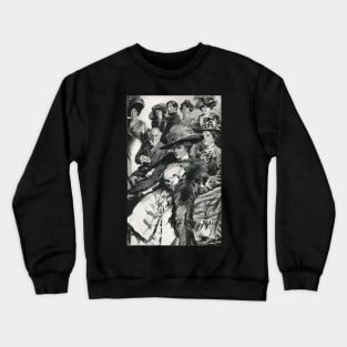 Enigmatic Lady at an Edwardian picture viewing salon 1911 Crewneck Sweatshirt